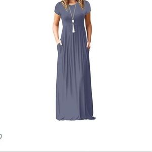 Gray Maxi Dress L NWOT